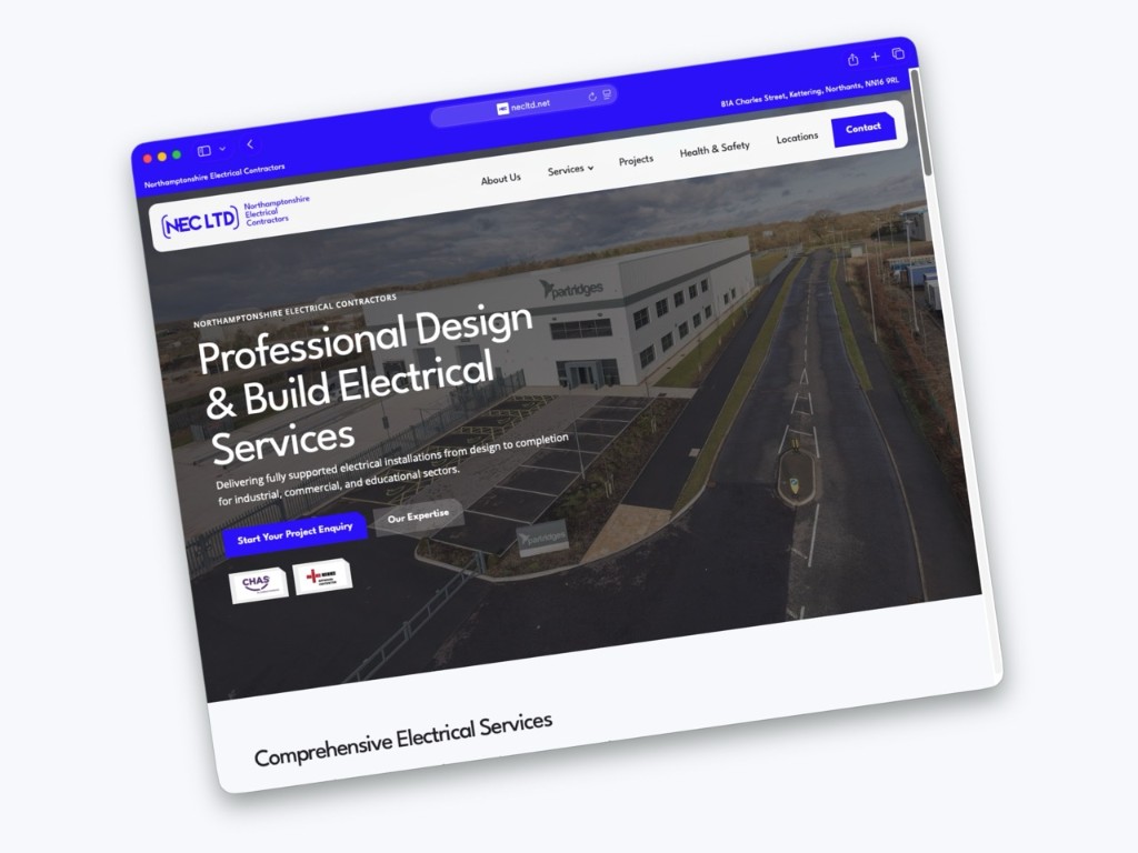 New website for NEC Ltd Electrical